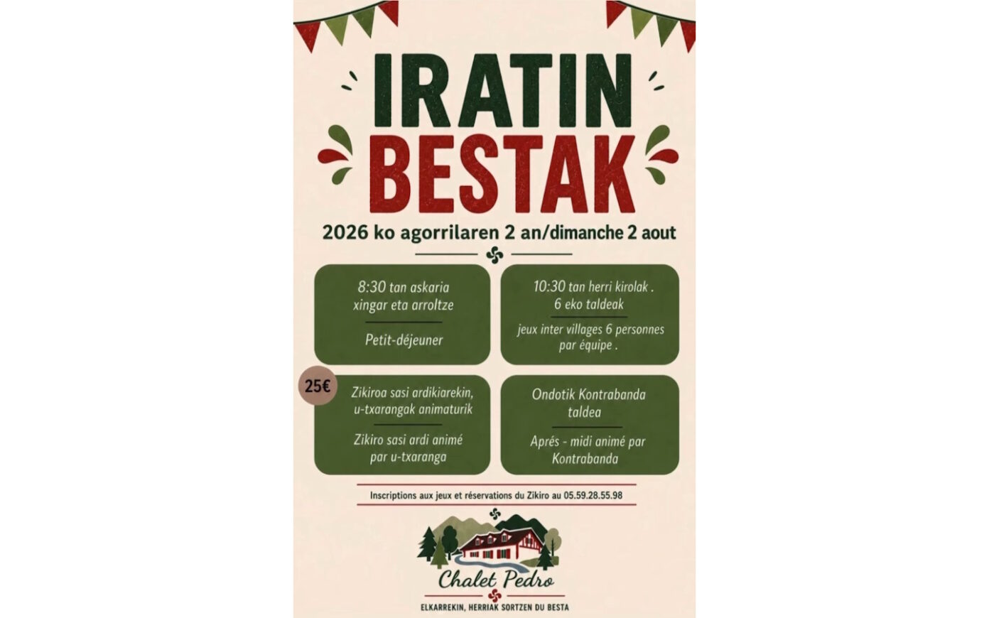 Iratin bestak ! Fêtes à Iraty !  Mendive