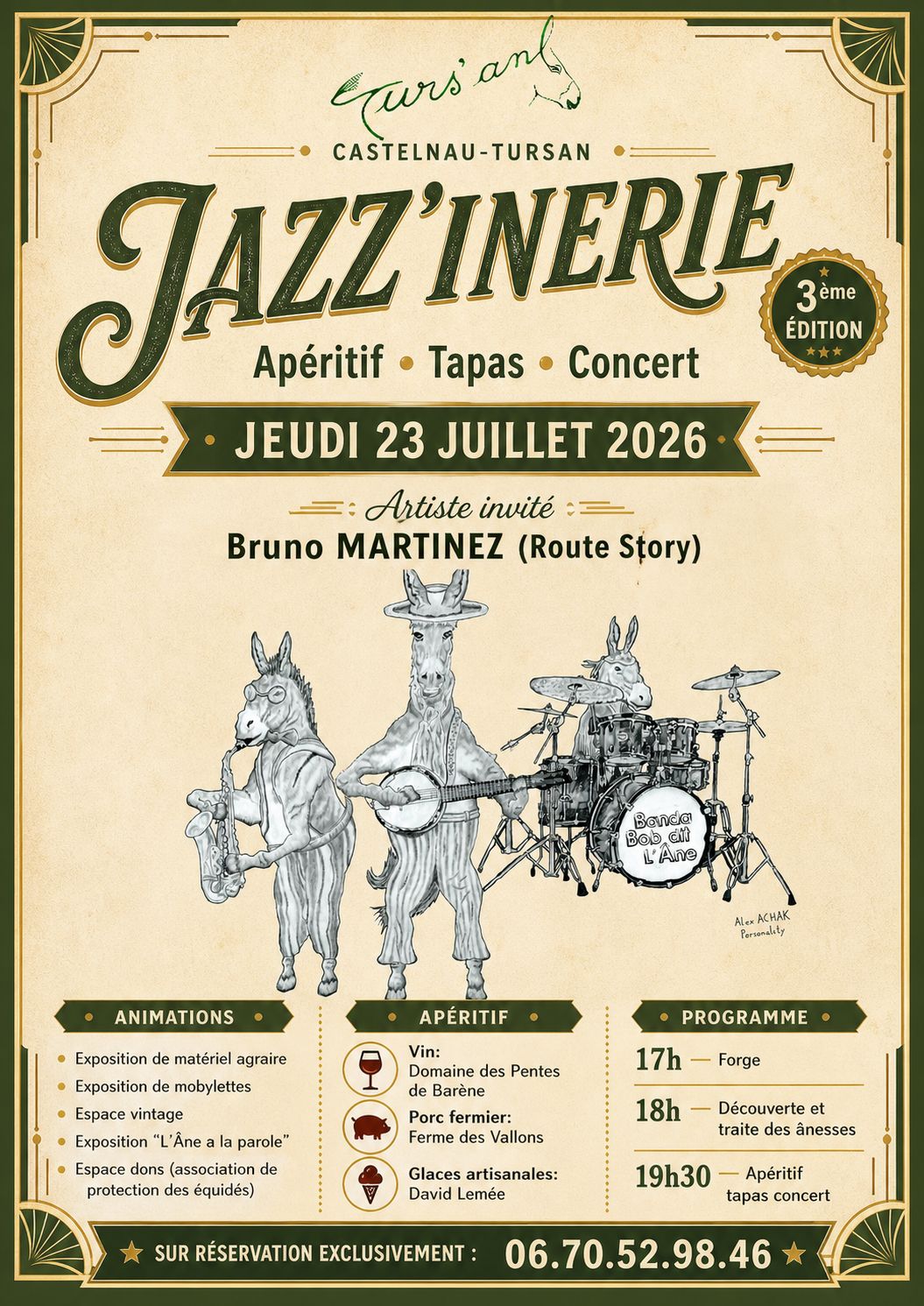Jazz&rsquo;Inerie Apéritif Tapas Concert Turs&rsquo;Ane Castelnau-Tursan