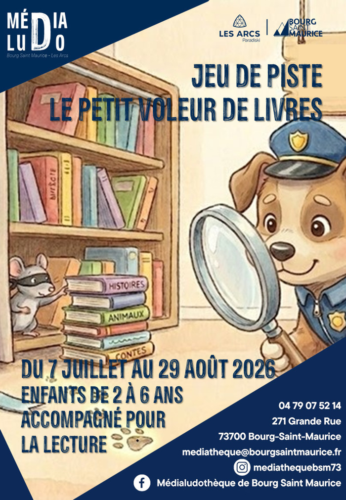 Jeu de piste : Le petit voleur de livres, Médialudothèque de Bourg Saint Maurice, Bourg-Saint-Maurice