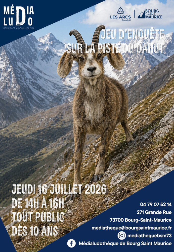 Jeu d’enquête : Sur la piste du dahut, Médialudothèque de Bourg Saint Maurice, Bourg-Saint-Maurice