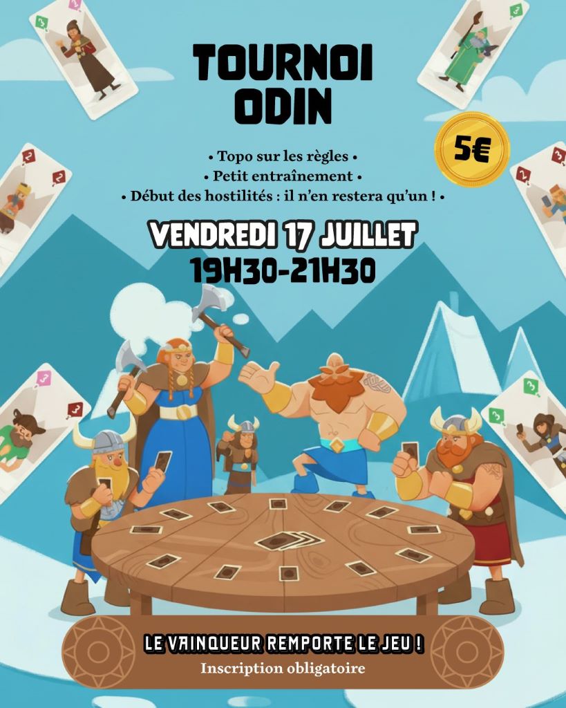 Jeu Odin découverte et tournoi Bar à jeux Les Tuiles Soustons