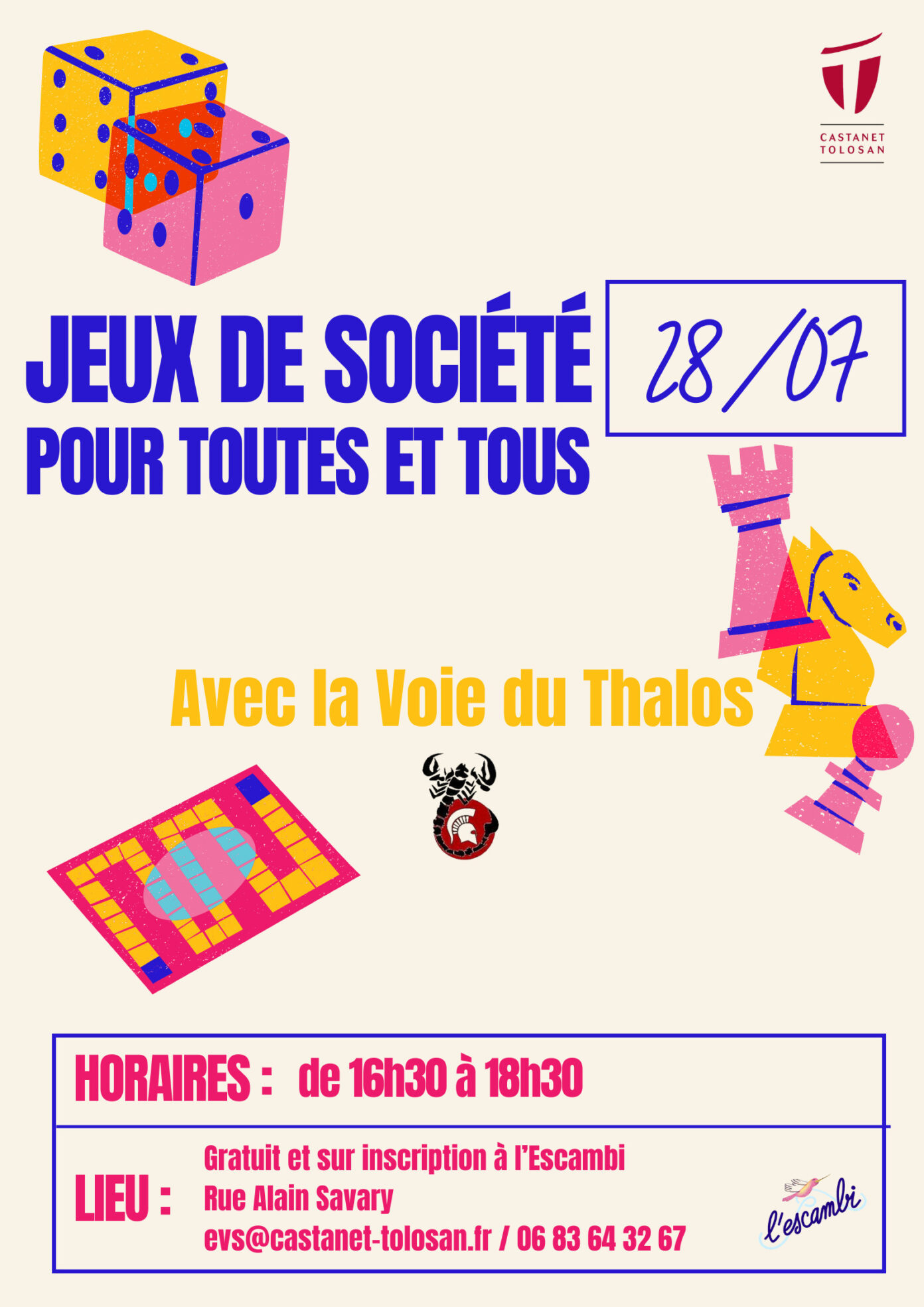 JEUX DE SOCIÉTÉ POUR TOUTES ET TOUS Rue François Truffaut Castanet-Tolosan