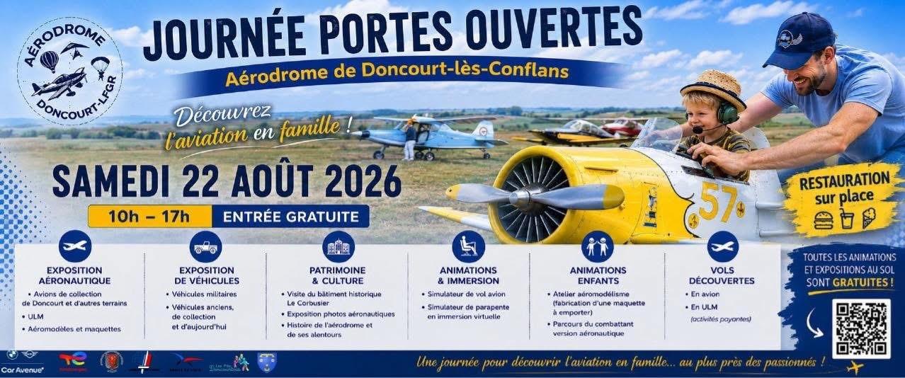 Journée portes ouvertes rue de l'aérodrome Doncourt-lès-Conflans 2026-08-22