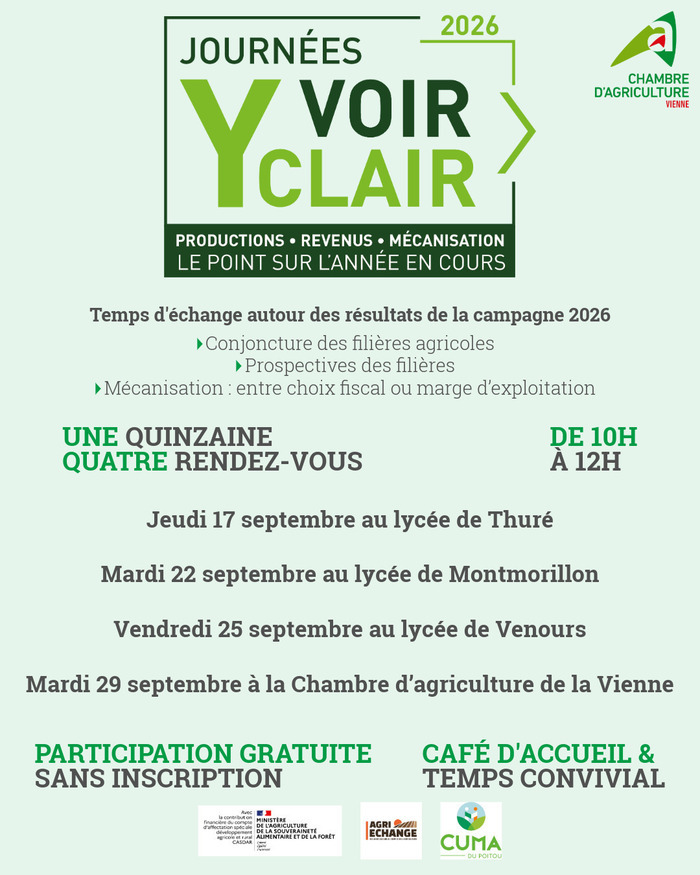 Journée Y voir clair 2026 – Venours, Lycée Agricole Xavier Bernard, Venours (86), Rouillé