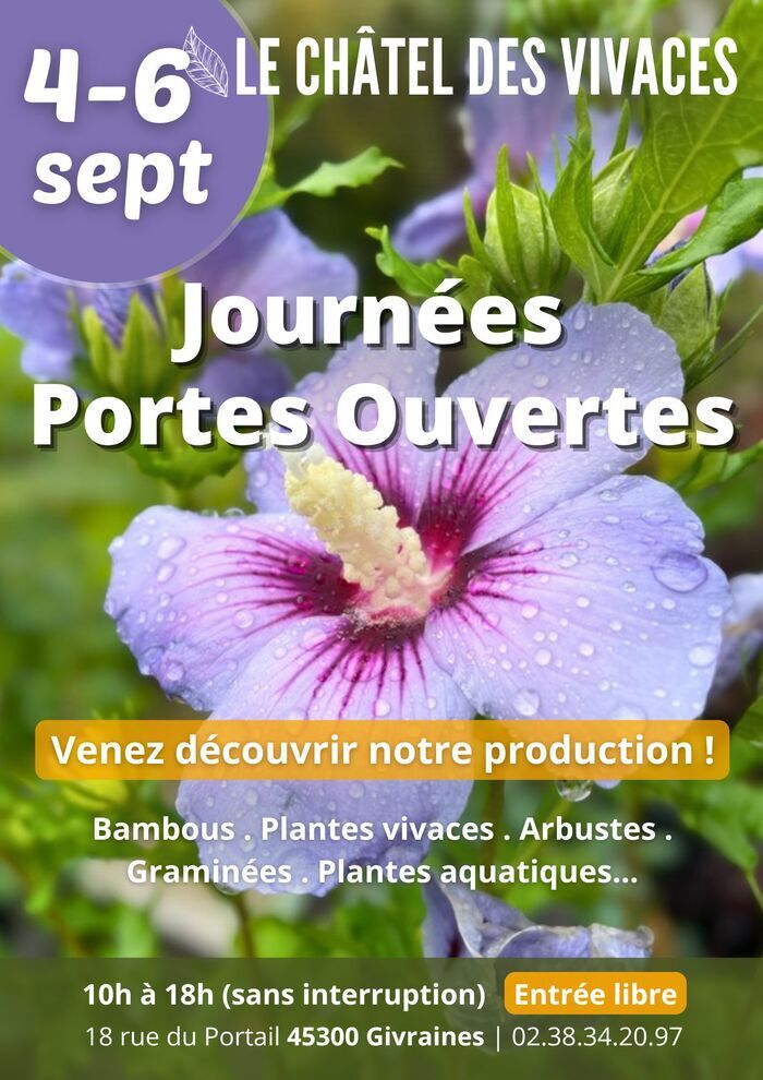 Journées Portes Ouvertes d'Automne au Châtel des Vivaces ! 18 rue du portail Givraines 2026-09-04