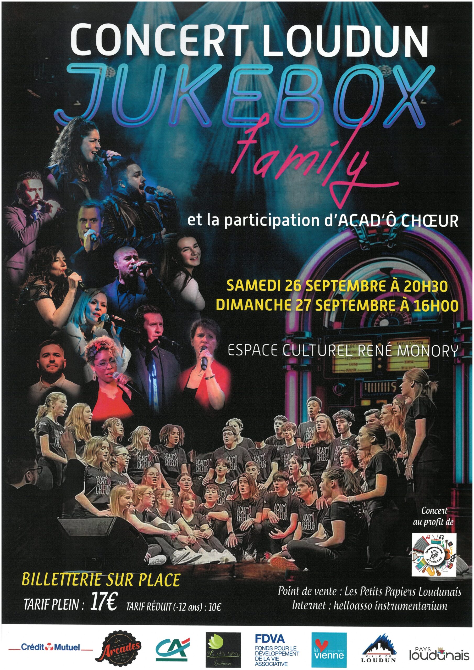 Juke Box Family et la participation d'Acad'ô Choeur en concert Boulevard du Maréchal Leclerc Loudun 2026-09-26