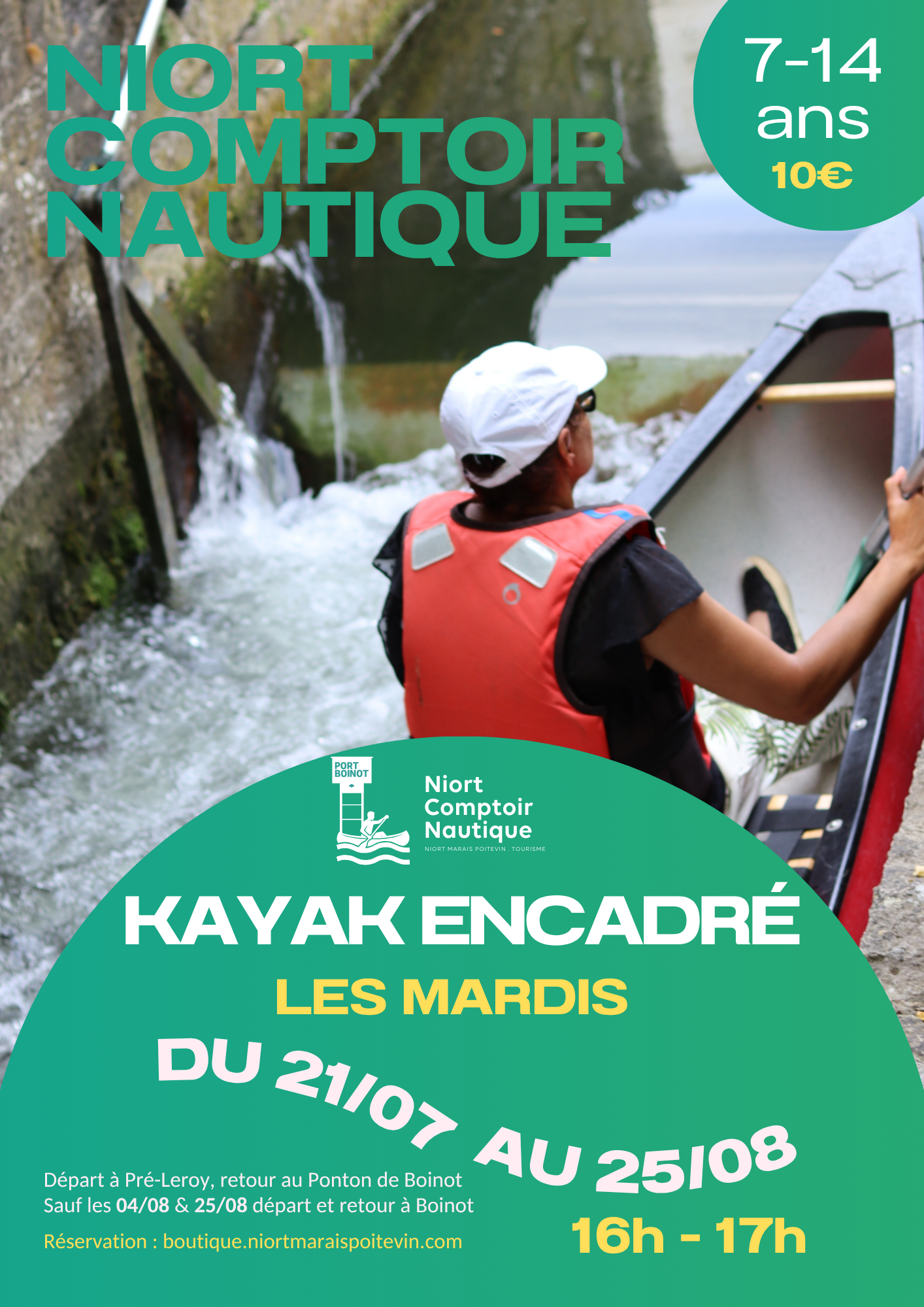 Kayak encadré à Niort Comptoir Nautique Rue de la Chamoiserie Niort 2026-07-21
