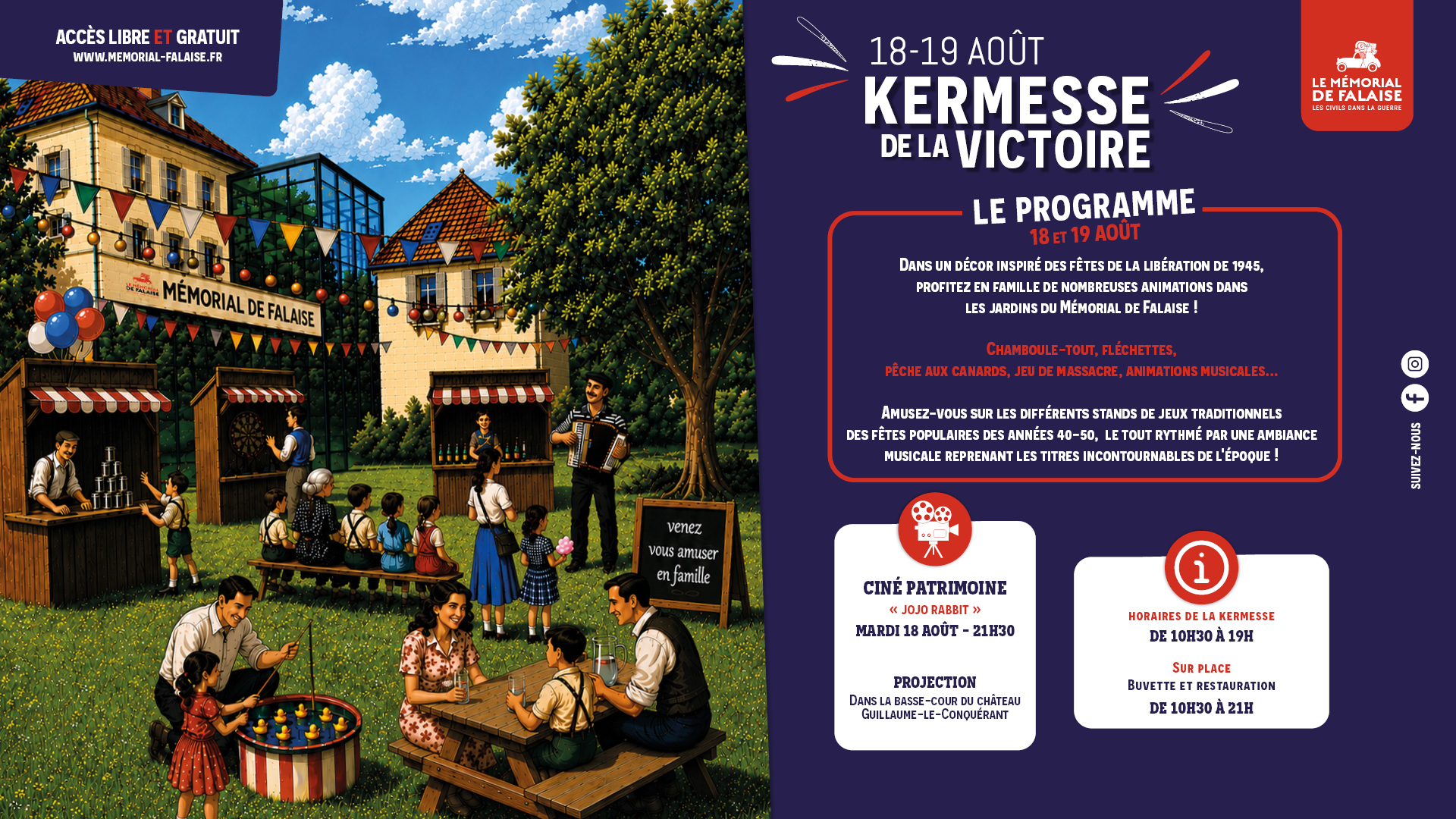 Kermesse de la Victoire au Mémorial de Falaise Mémorial de Falaise Falaise 2026-08-18
