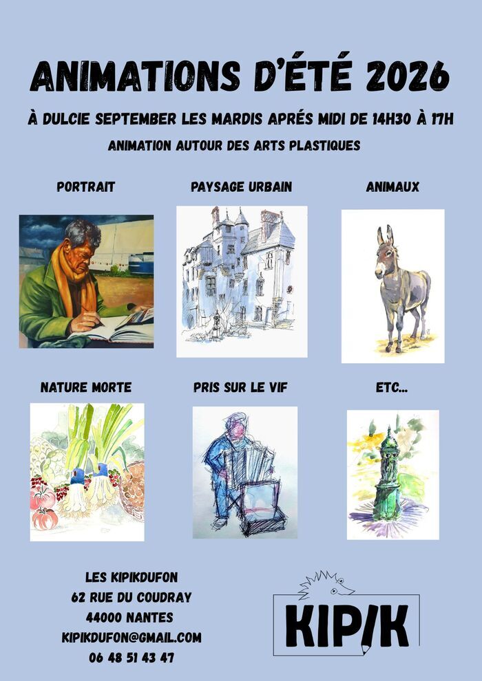 KipikDufon – Animation autour des arts plastiques Ateliers Dulcie september Nantes