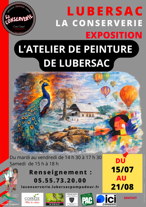 La Conserverie Exposition de l’atelier de peinture de Lubersac Centre culturel La Conserverie Lubersac