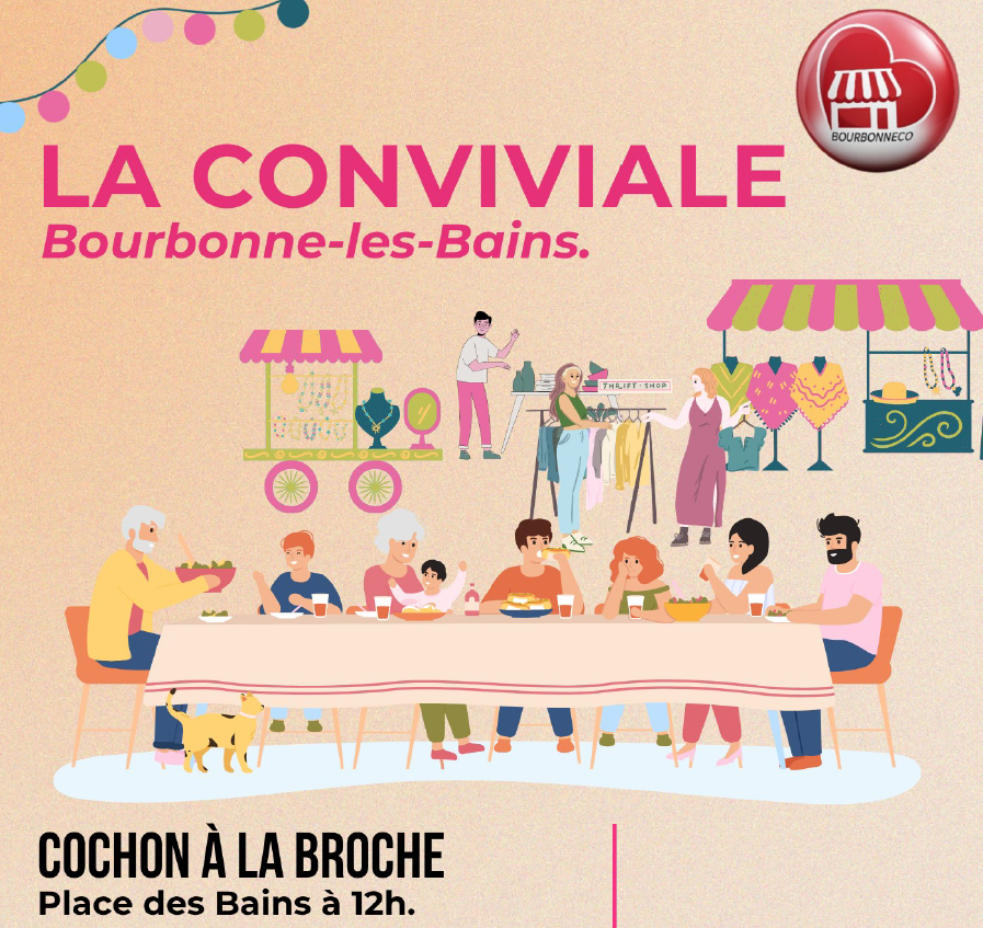 La conviviale Cochon à la Broche par Bourbonneco Bourbonne-les-Bains