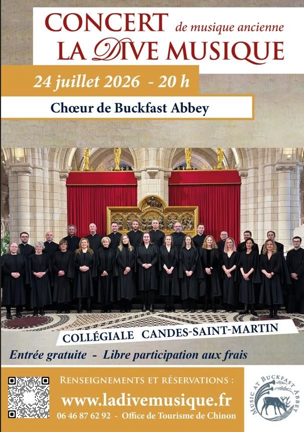 La Dive Musique Concert du Choeur de Buckfast Candes-Saint-Martin