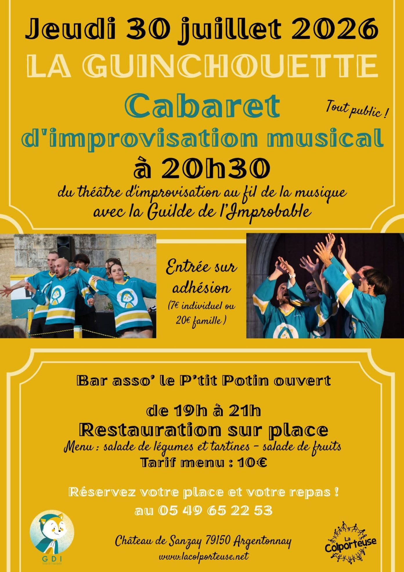 La Guinchouette Cabaret d&rsquo;improvisation musical Le Château de Sanzay Argentonnay