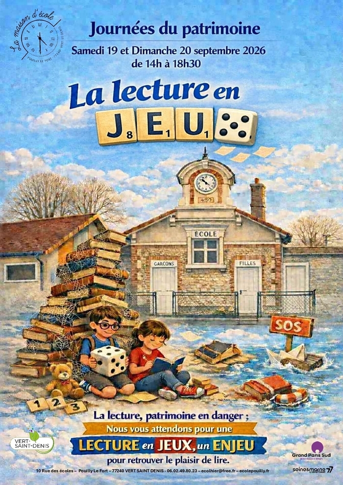 La lecture en jeux : exposition La maison d'École - École du hameau de Pouilly-le-Fort Vert-Saint-Denis