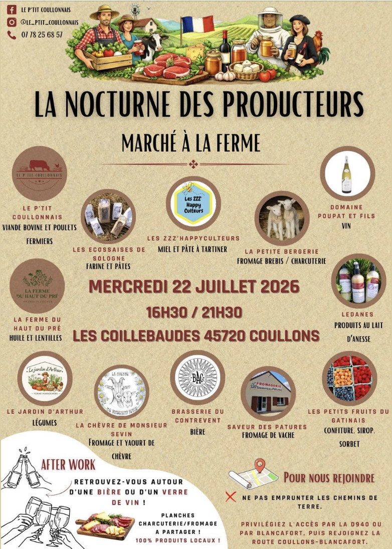 La nocturne des producteurs Coullons