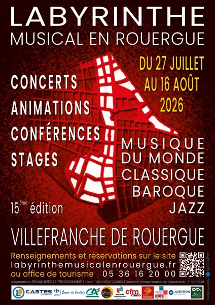 Labyrinthe musical en Rouergue Concert Baiser Volé  Villefranche-de-Rouergue
