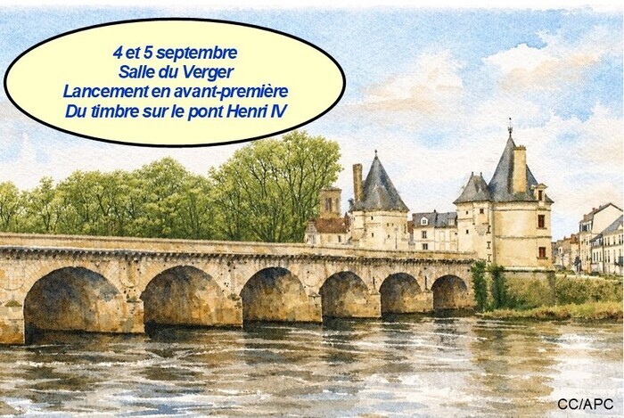 Lancement en Avant-première Nationale du Timbre de la Poste sur le Pont Henri IV Châtellerault