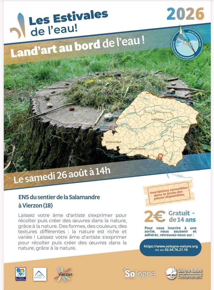 Land'art au bord de l'eau Route Forestière de Colbert Vierzon 2026-08-26
