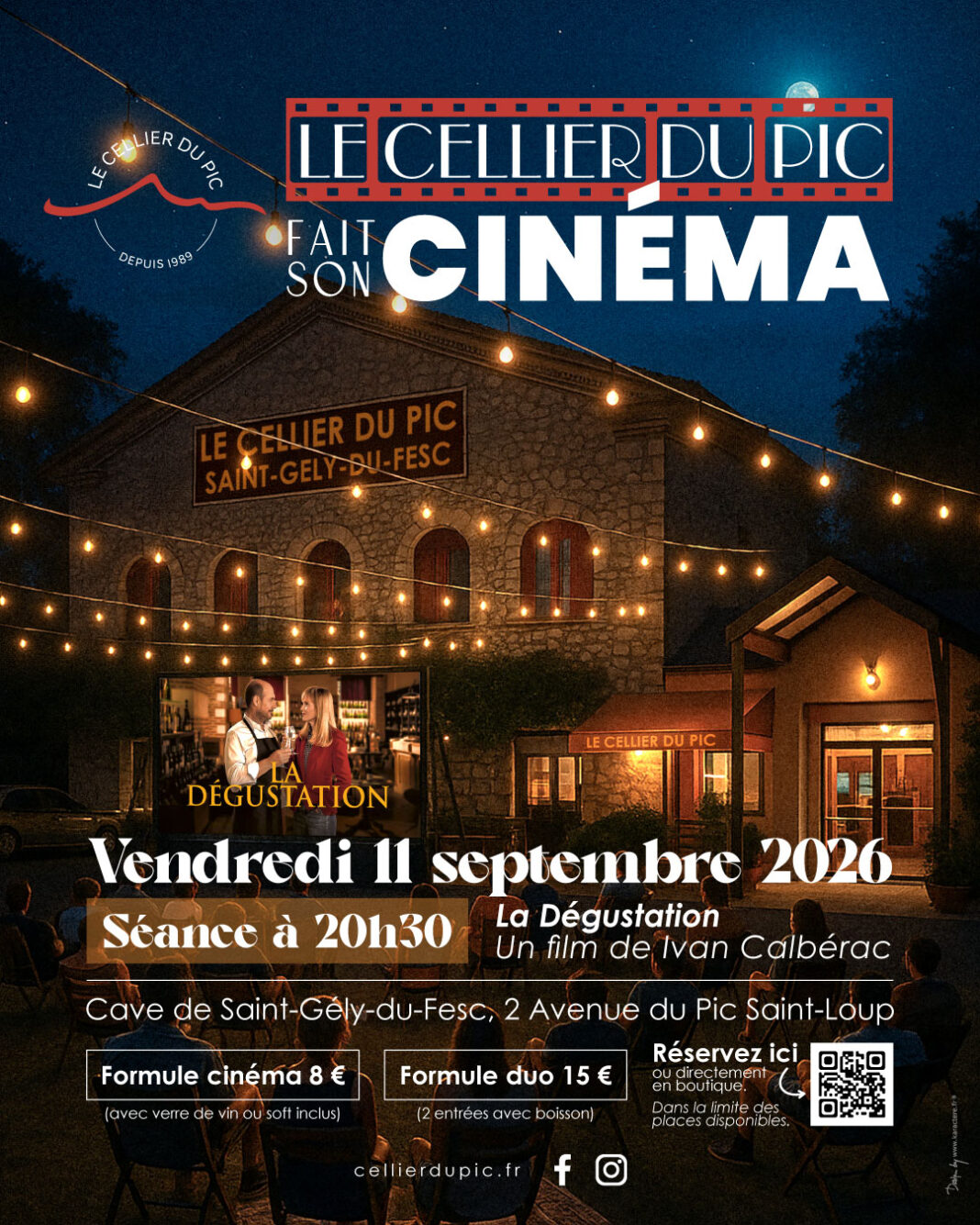 Le Cellier du Pic fait son cinéma Saint-Gély-du-Fesc