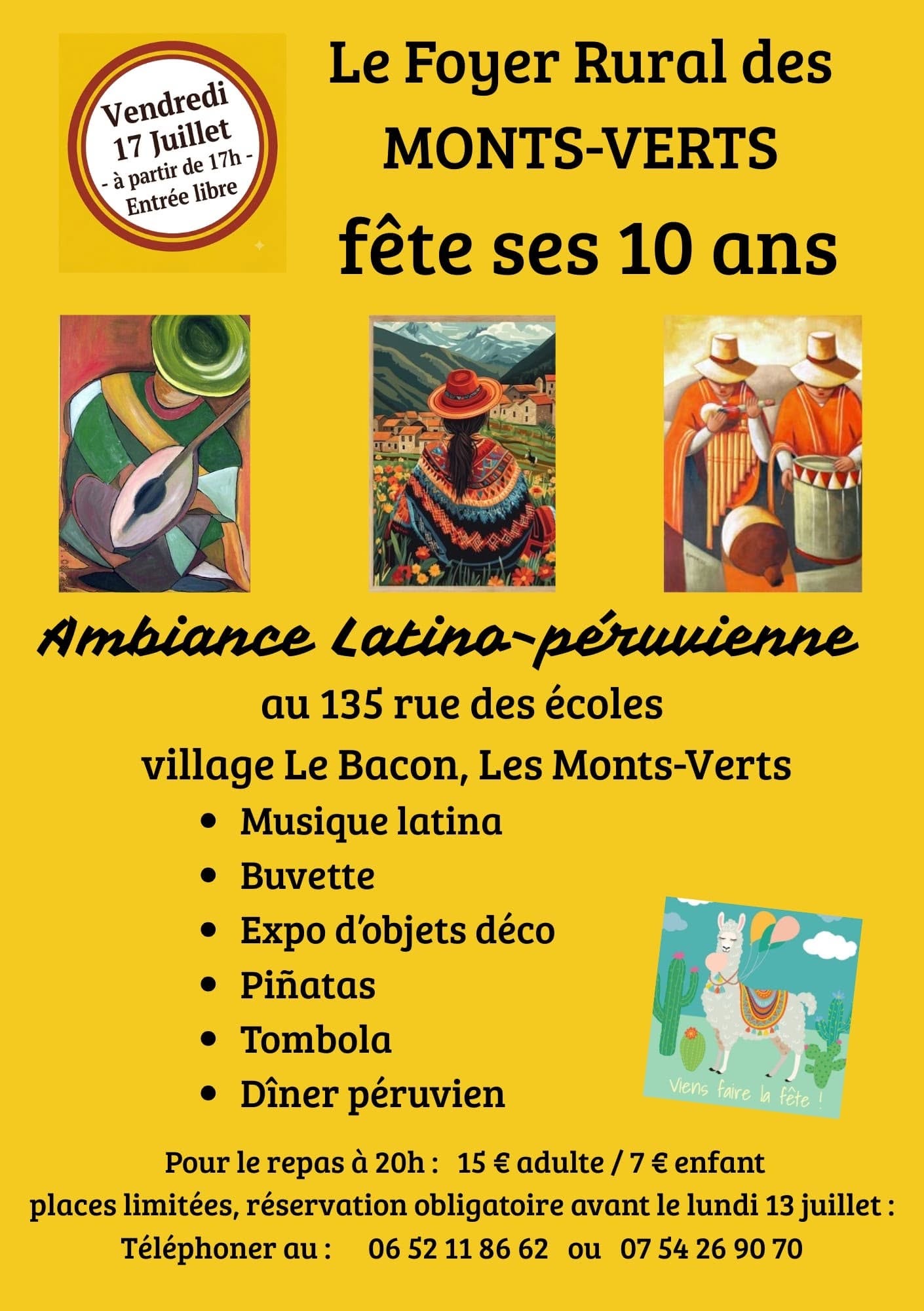 LE FOYER RURAL DES MONTS VERTS FÊTE SES 10 ANS ! 135 Rue des Écoles Les Monts-Verts 2026-07-17