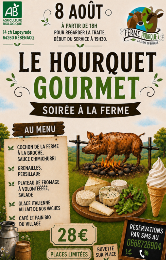 Le Hourquet Gourmet Repas La ferme Hourquet Rébénacq