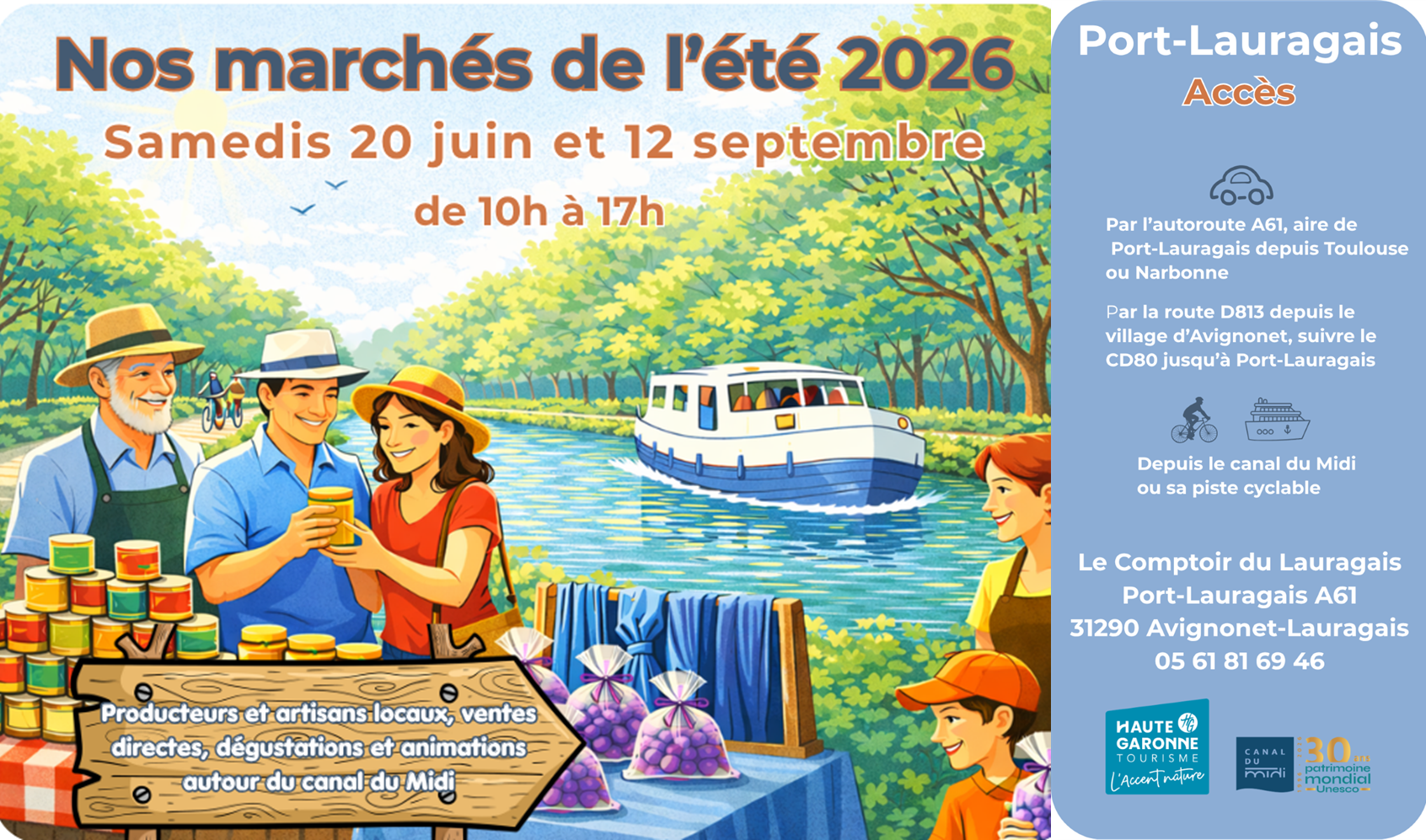 LE PETIT MARCHÉ DE PORT-LAURAGAIS Aire de Port-Lauragais Avignonet-Lauragais 2026-09-12