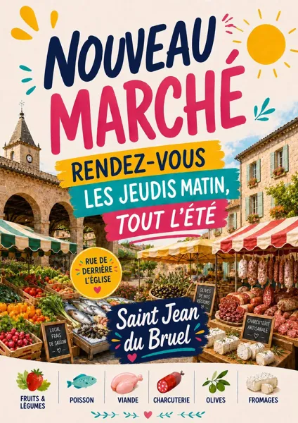 Le Petit Marché Saint-Jeantais Saint-Jean-du-Bruel