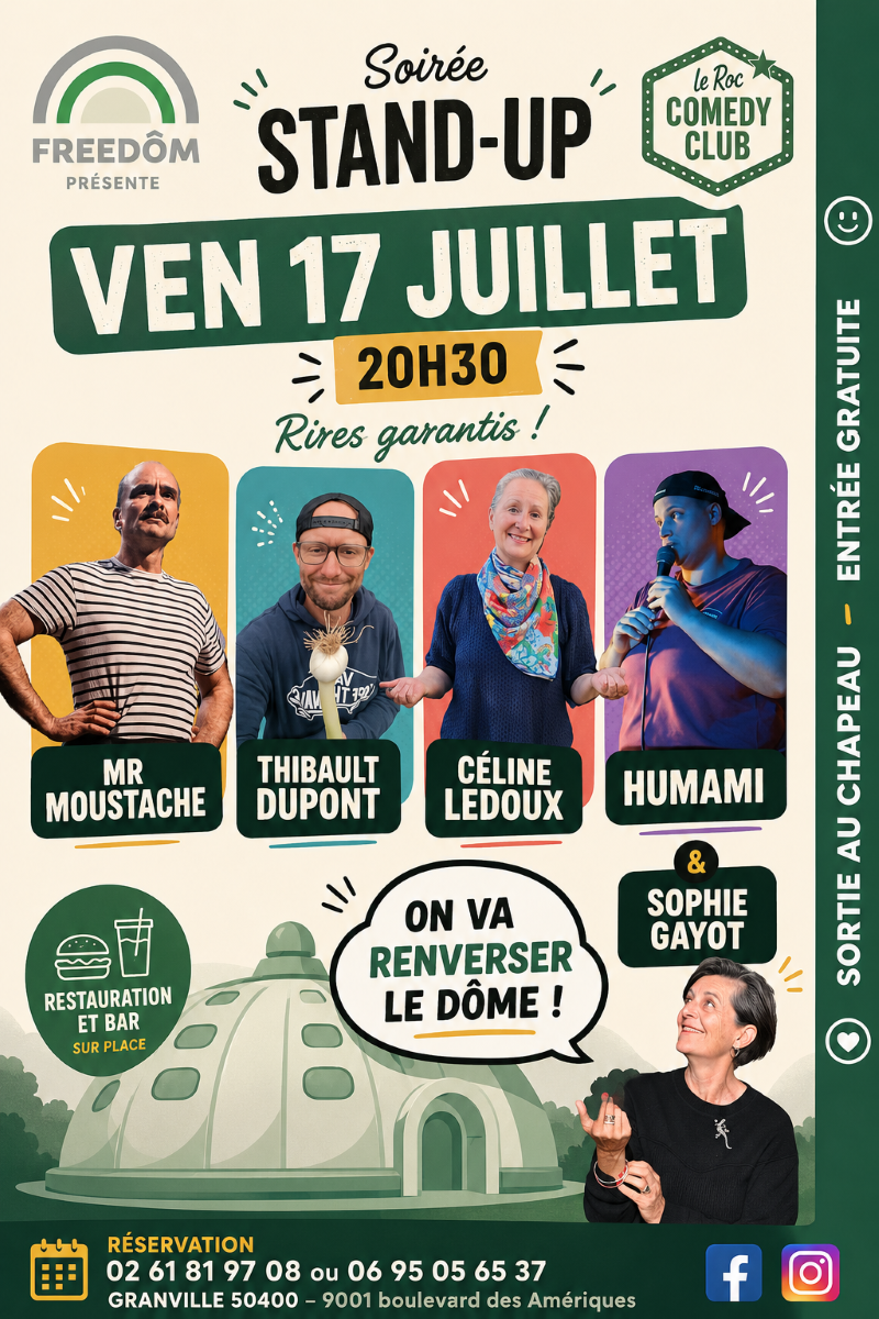 Le Roc Comedy Club est au Freedôm Granville
