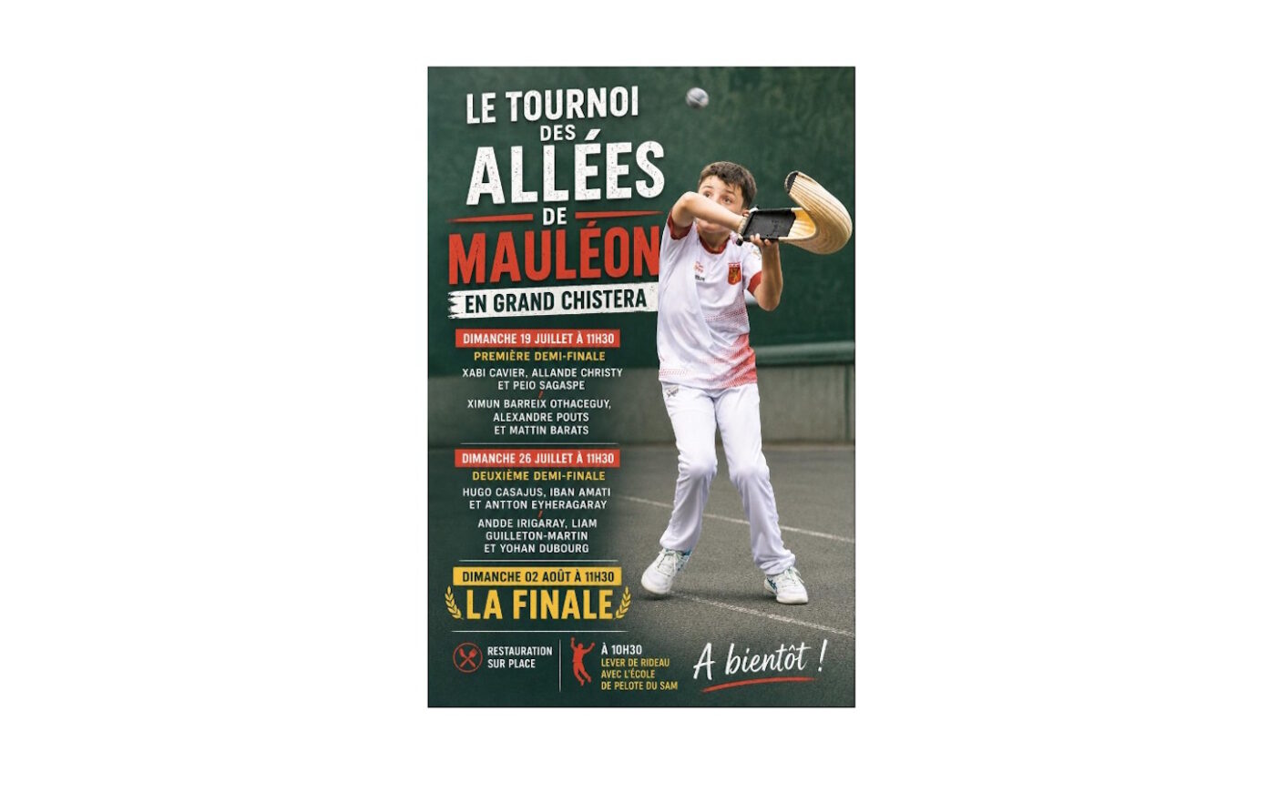 Le tournoi des Allées deuxième demi-finale Place Jean Lougarot Mauléon-Licharre