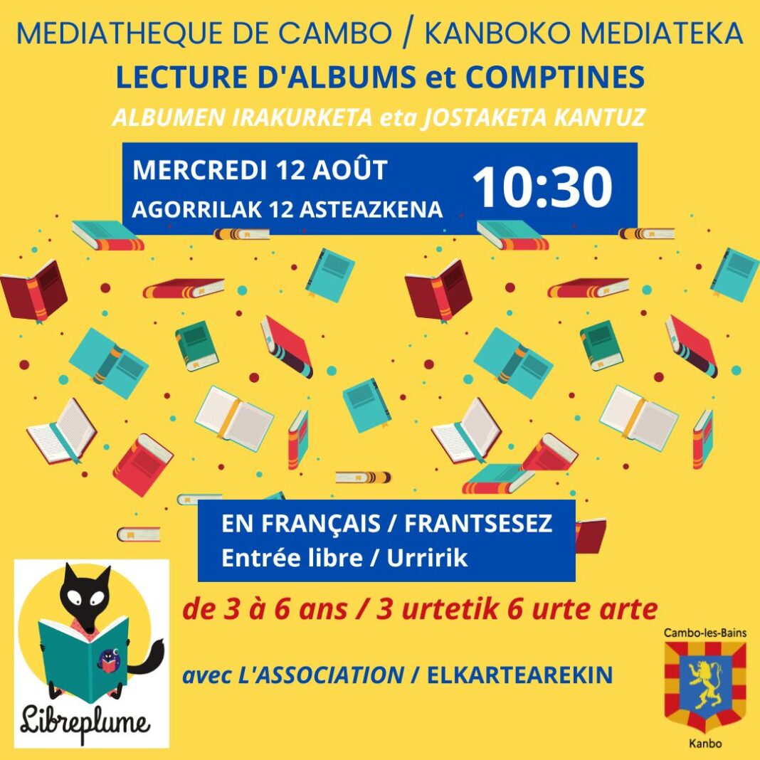 Lecture d’albums et comptines Médiathèque Cambo-les-Bains