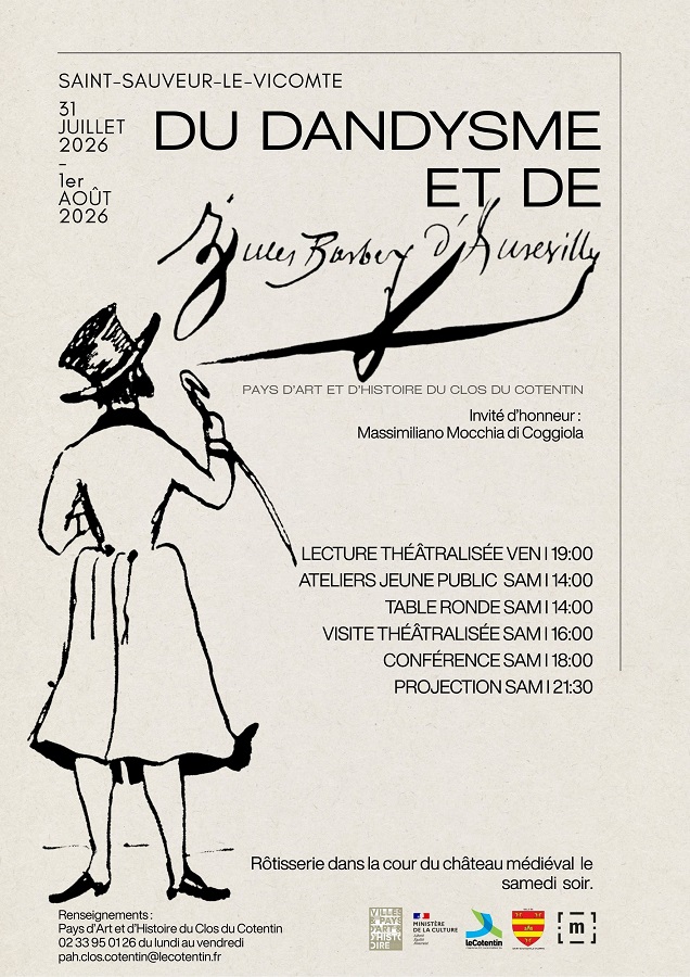 Lecture théâtralisée > Du Dandysme et de George BRUMMELL de Jules Barbey d’Aurevilly Musée Jules Barbey d’Aurevilly Saint-Sauveur-le-Vicomte