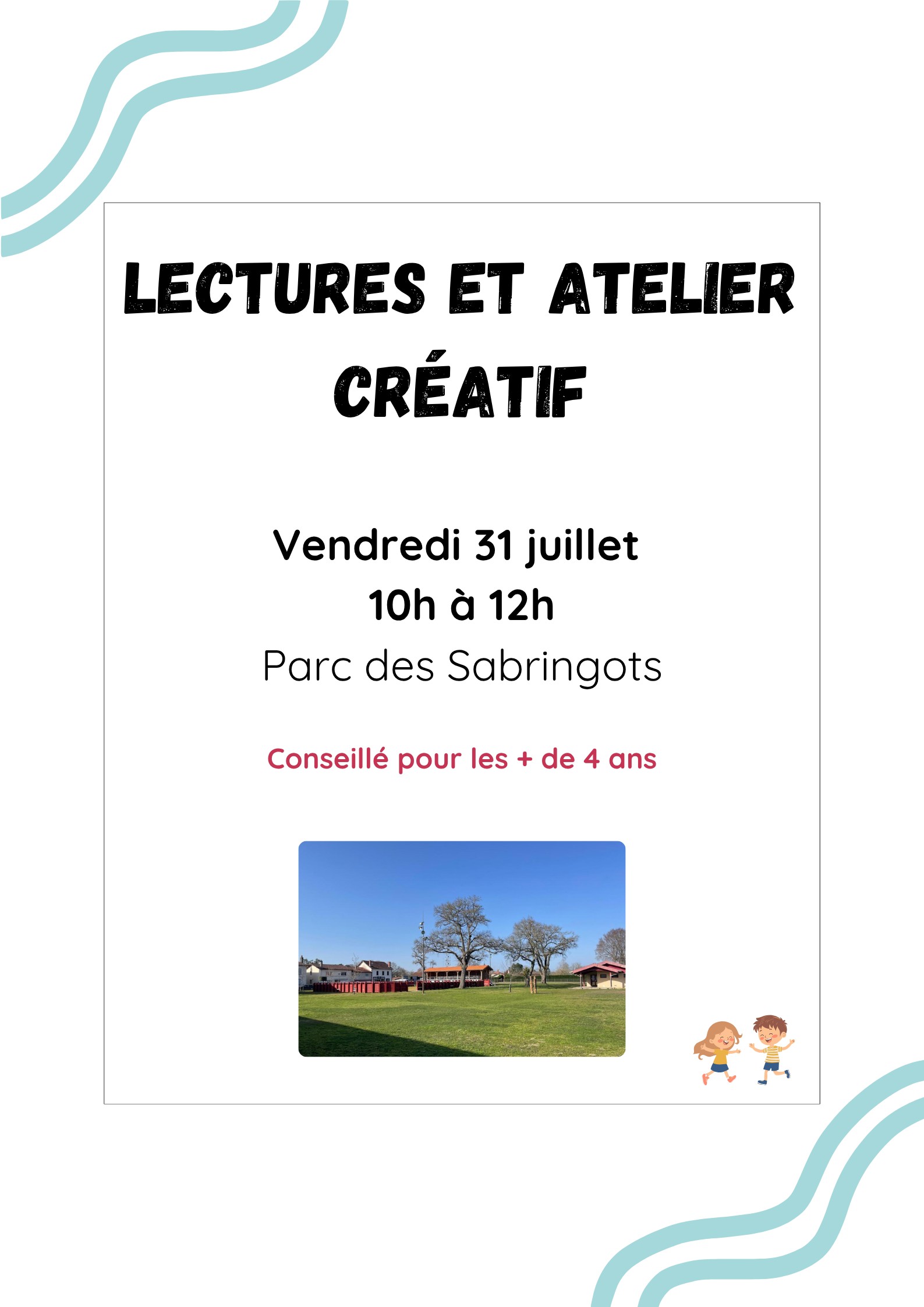 Lectures et ateliers créatifs Parc des Sabringots