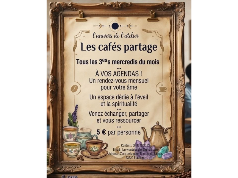 Les cafés partage L’univers de l’atelier Étauliers