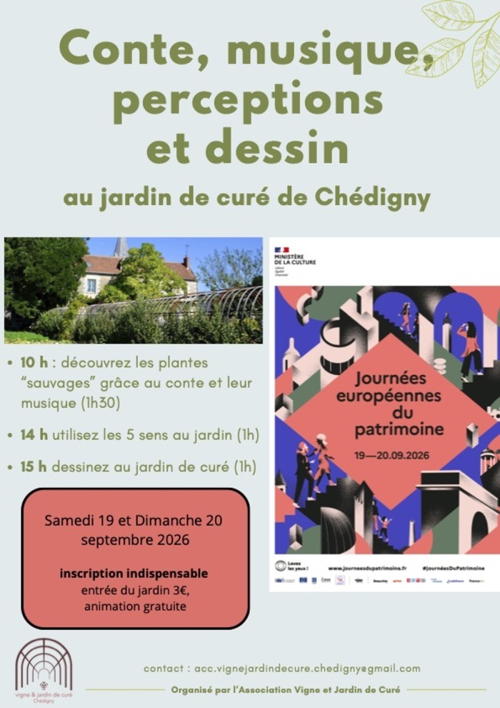 Les cinq sens au jardin de curé de Chédigny, Chédigny, Chédigny