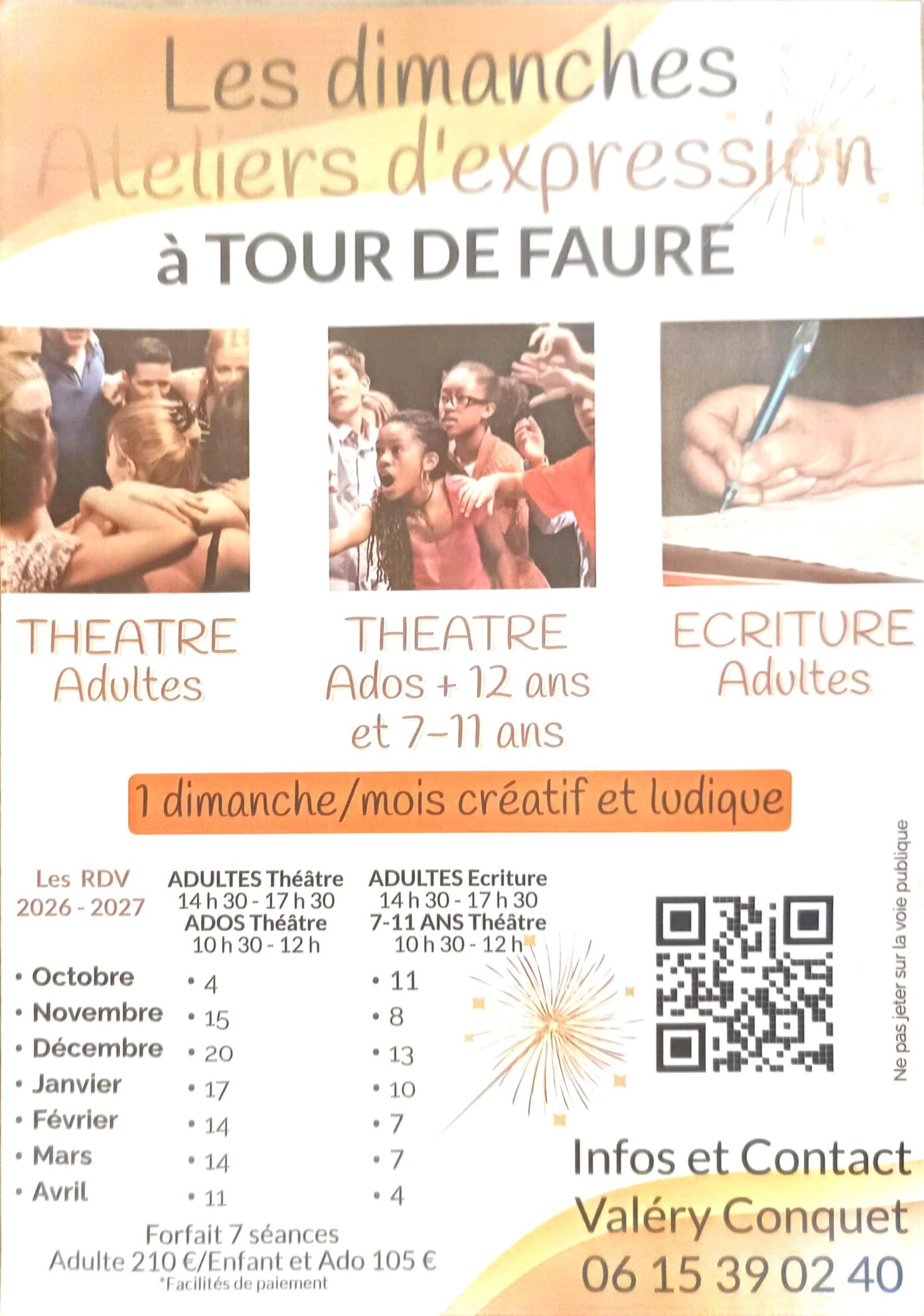 Les dimanches Atelier d&rsquo;expression  Tour-de-Faure