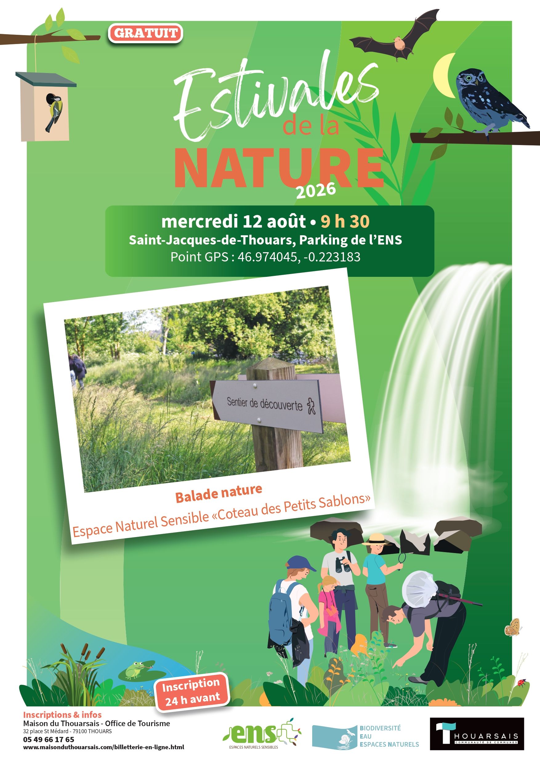 LES ESTIVALES DE LA NATURE Balade nature au coteau des petits sablons ENS Coteau des Petit sablons Saint-Jacques-de-Thouars 2026-08-12