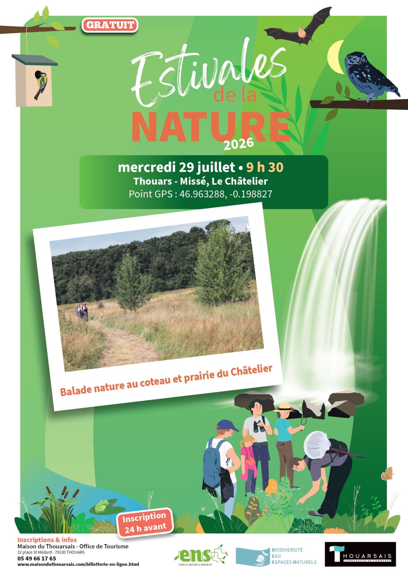 LES ESTIVALES DE LA NATURE Balade nature dans l&rsquo;ENS Coteau et prairie du Châtelier  Thouars