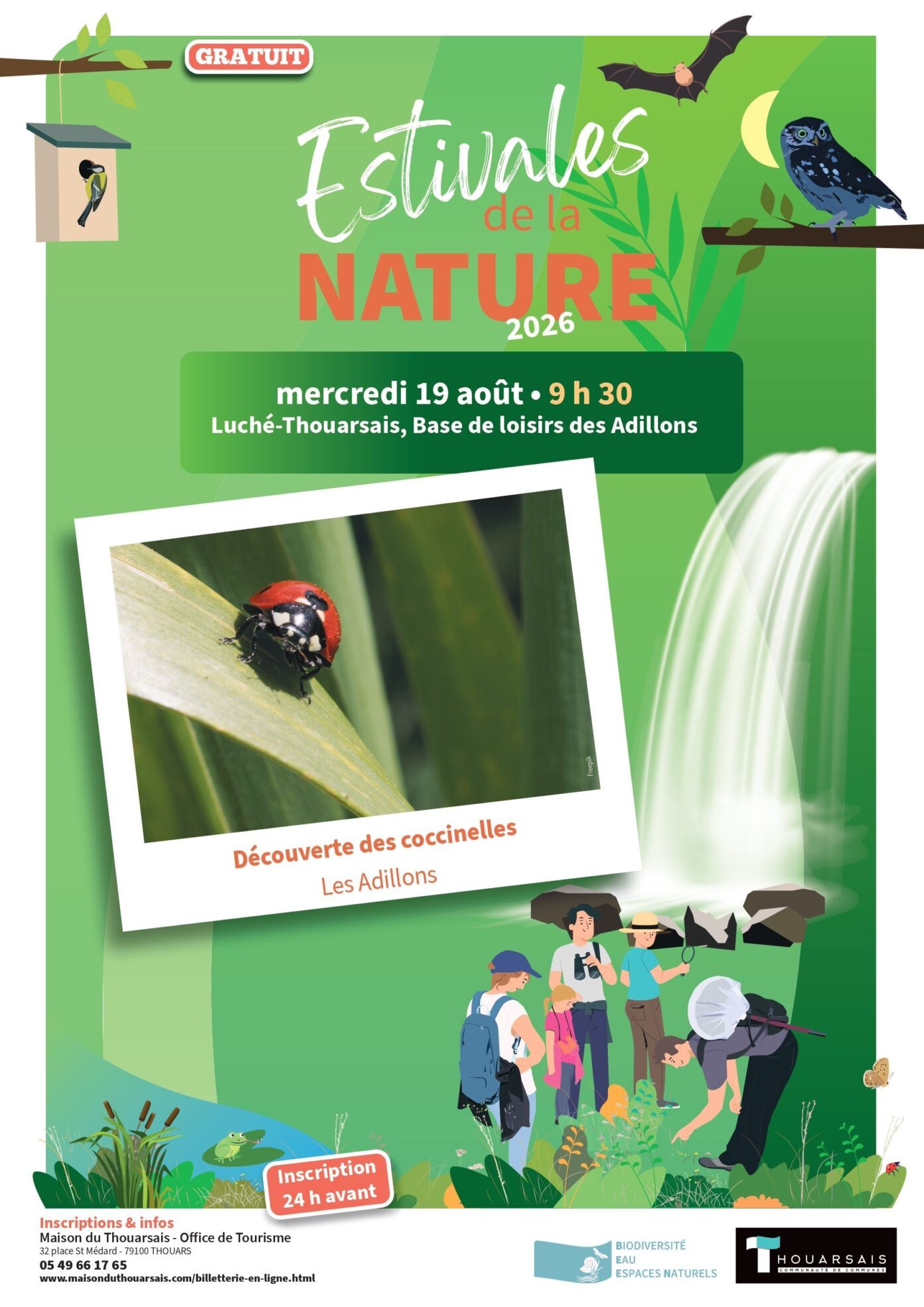 LES ESTIVALES DE LA NATURE Découverte des coccinelles Base de loisirs des Adillons Luché-Thouarsais