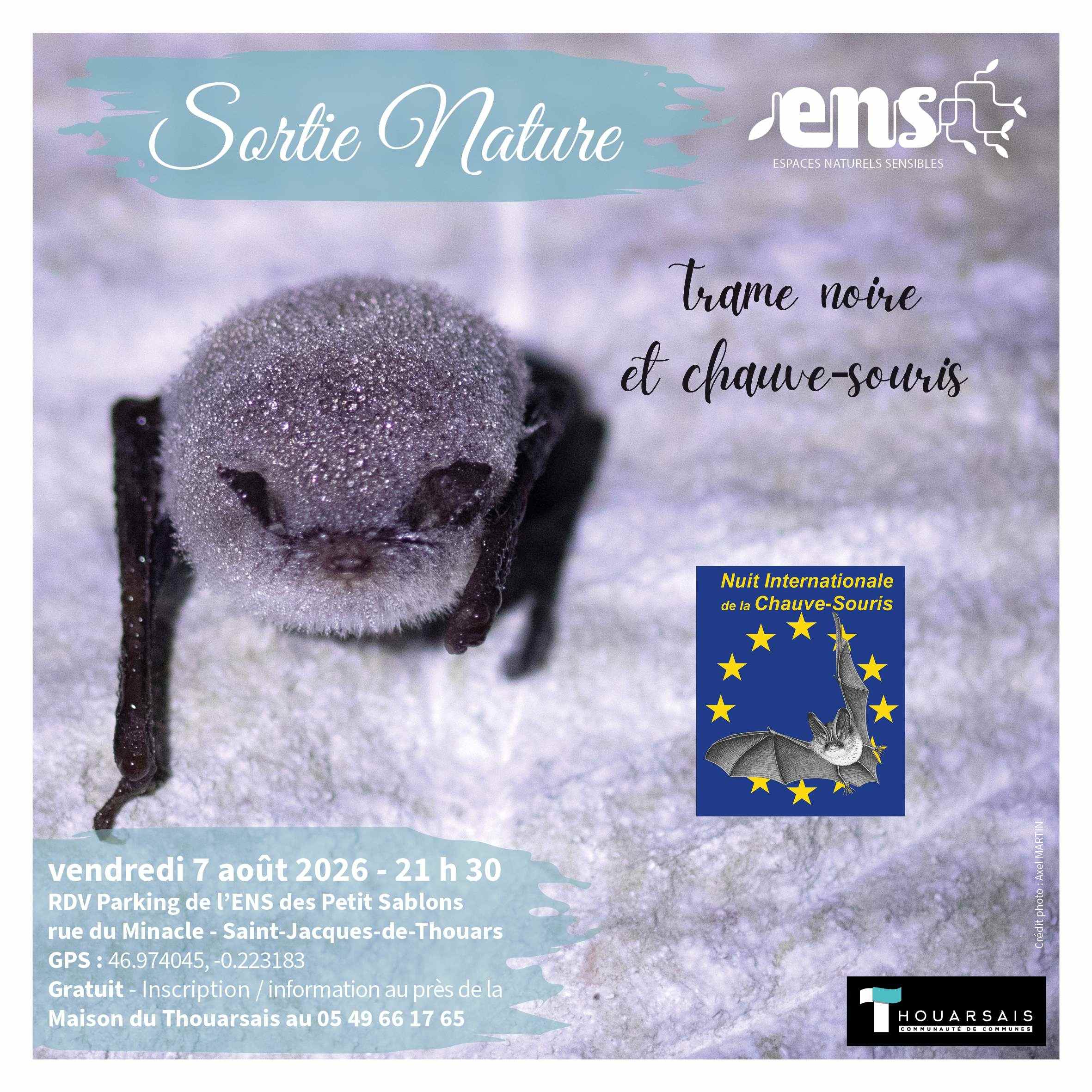 Les estivales de la nature Trame noire et chauves-souris Parking ENS Coteau des Petit sablons Saint-Jacques-de-Thouars 2026-08-07