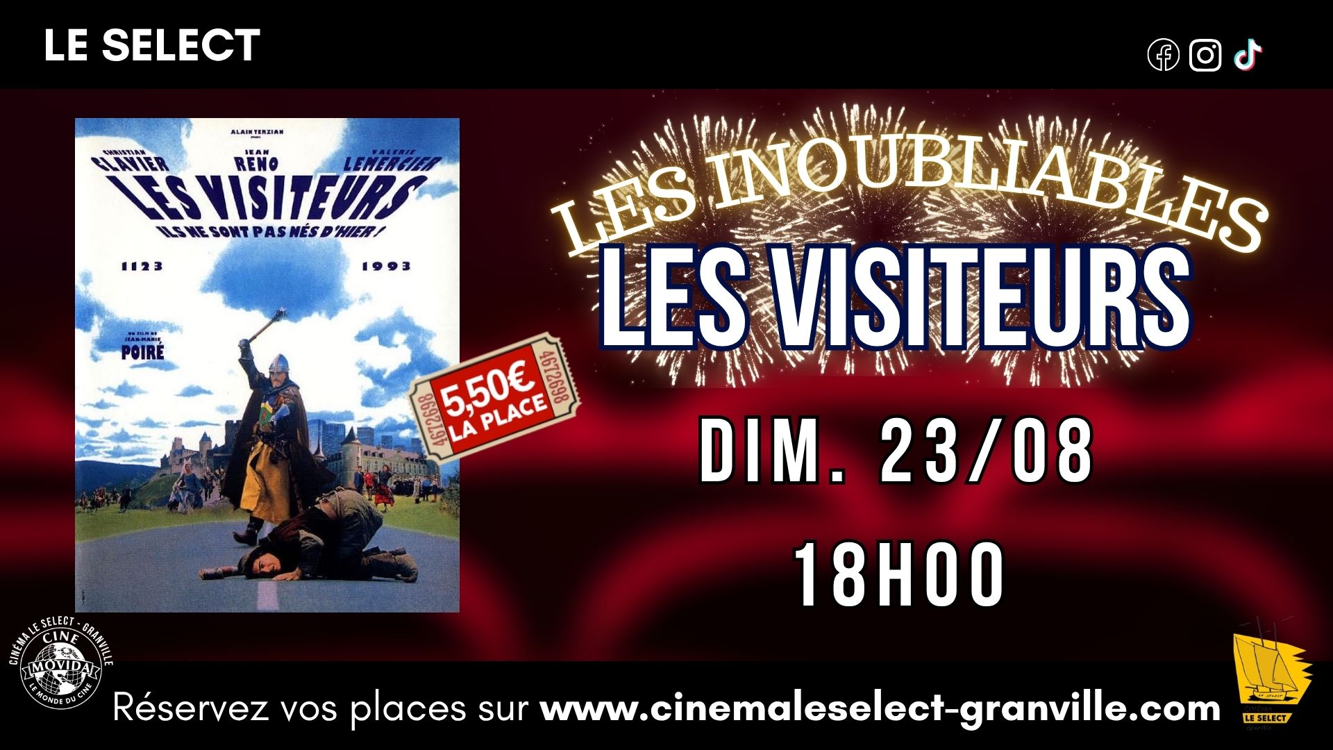 Les inoubliables Les Visiteurs 7 Boulevard d'Hauteserve Granville 2026-08-23