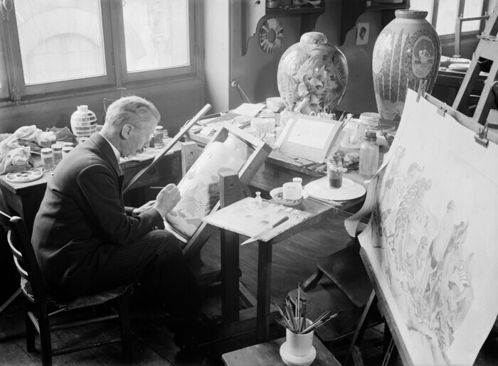 Les métiers d&rsquo;art dans les photographies de François Kollar, Jardin Monica Vitti, Paris
