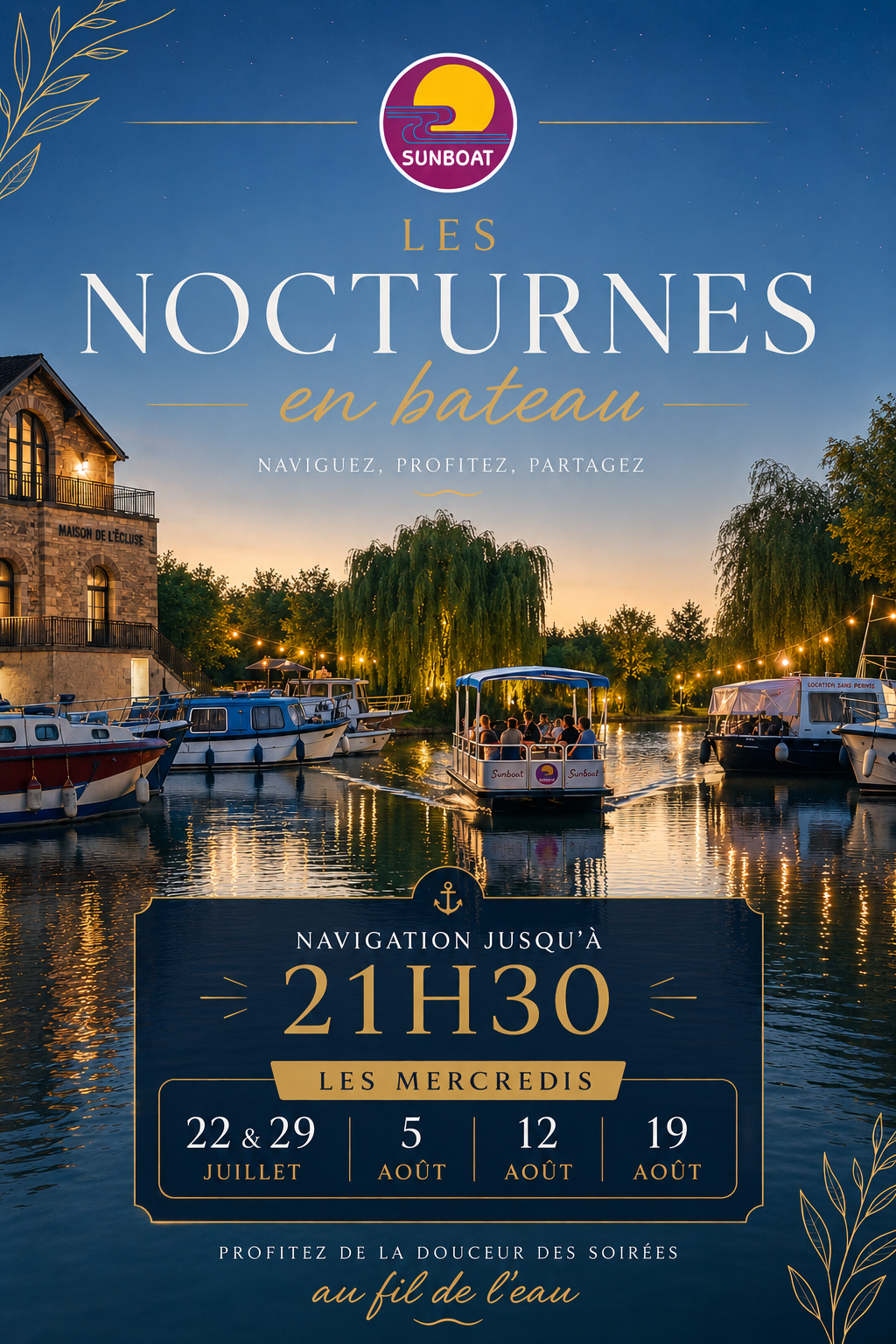 LES NOCTURNES EN BATEAU Colombiers