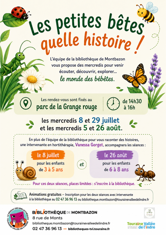 Les petites bêtes quelle histoire  Montbazon