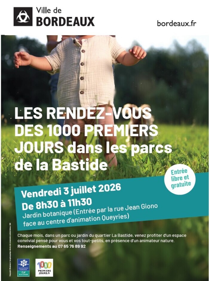 Les rendez-vous des 1000 premiers jours dans les parcs de la Bastide, Jardin botanique de Bordeaux, Bordeaux