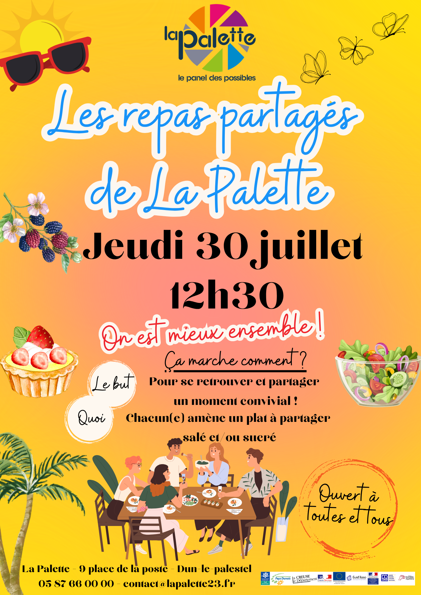 Les repas partagés de La Palette  Dun-le-Palestel