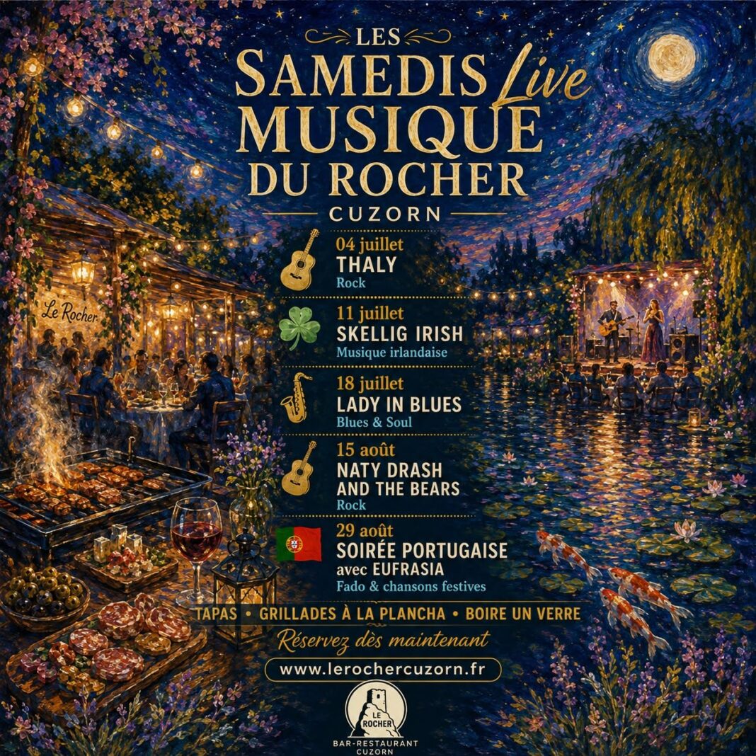 Les samedis live musique du Rocher Place de la Mairie Cuzorn