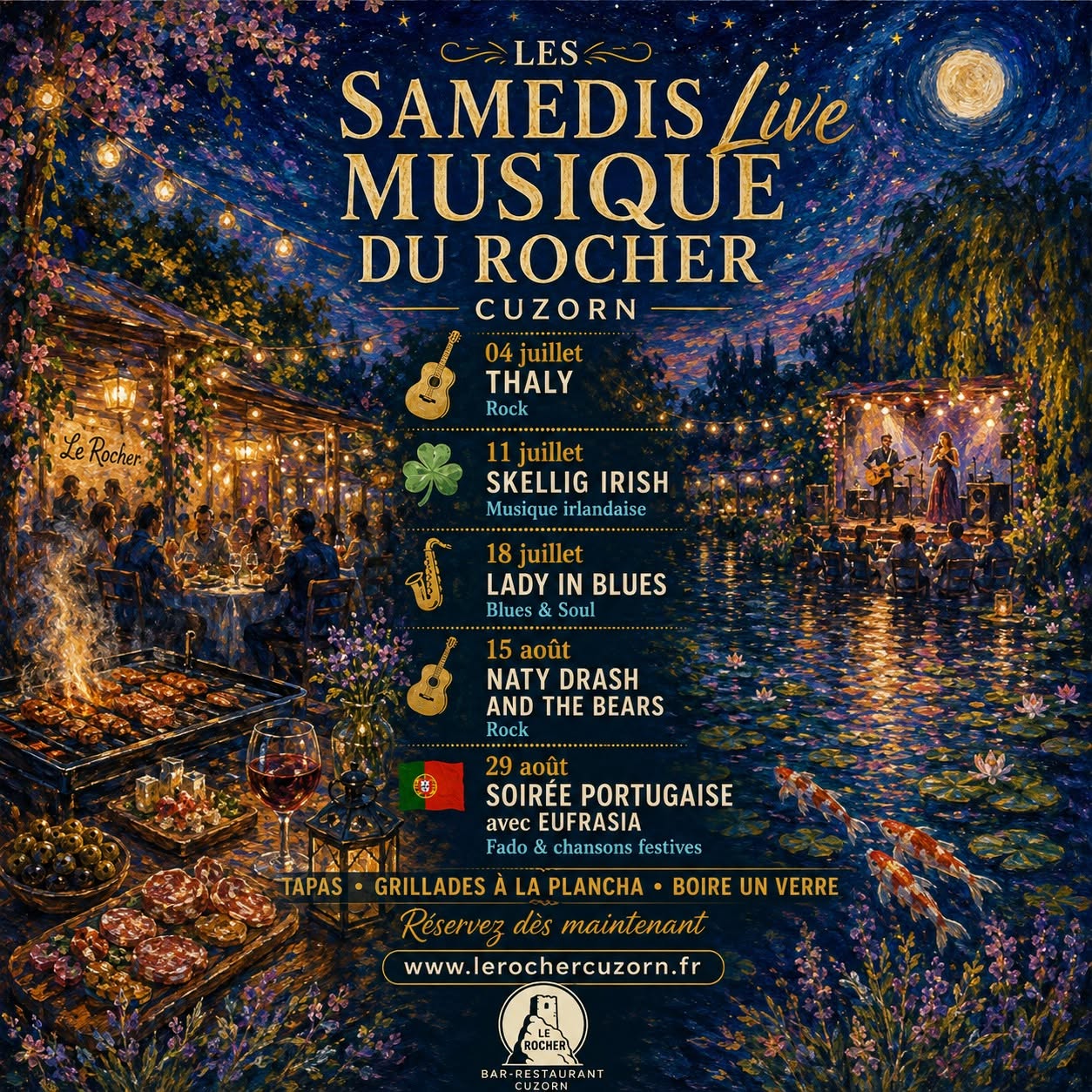 Les samedis live musique du Rocher Le rocher Cuzorn 2026-08-29