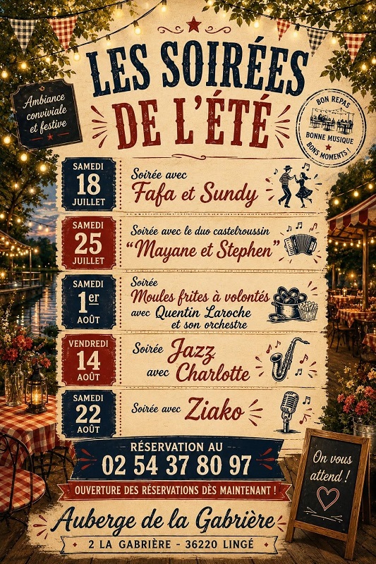 Les soirées de la Gabrière  Lingé
