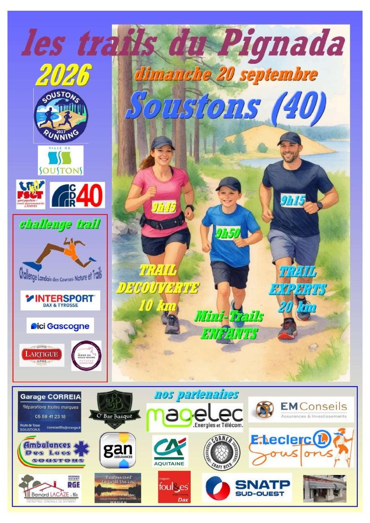 Les trails du Pignada 2026 Avenue de Labouyrie Soustons 2026-09-20