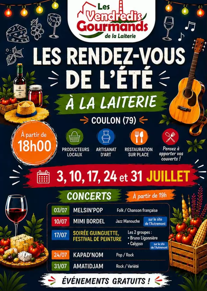 Les Vendredis Gourmands de la Laiterie à Coulon Coulon